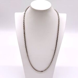 Monet Silver Tone Chunky Curb Chain Necklace Vintage Signed Statement